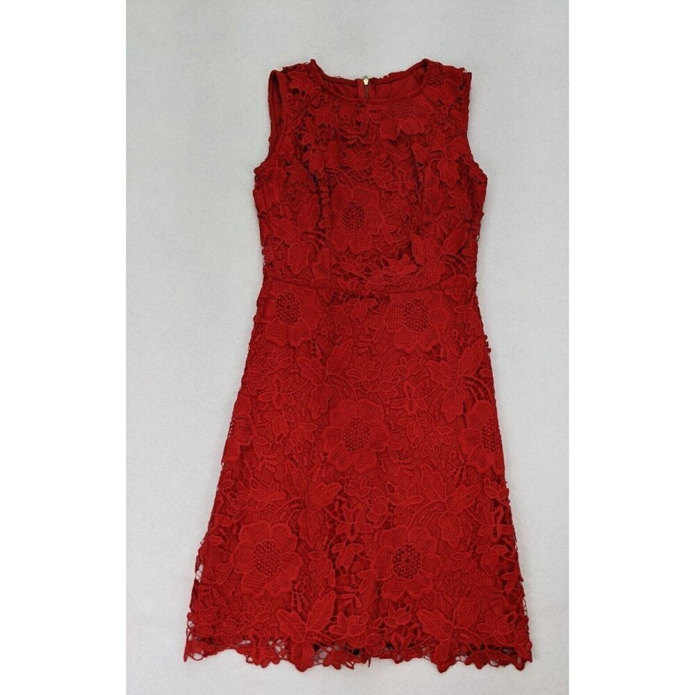Ryan Michelle Women's Dress Size Small Red Lace Sleeveless